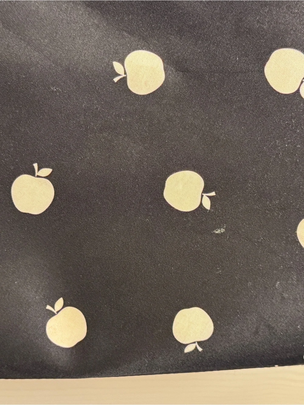 kate spade Black Tote with Apple Print